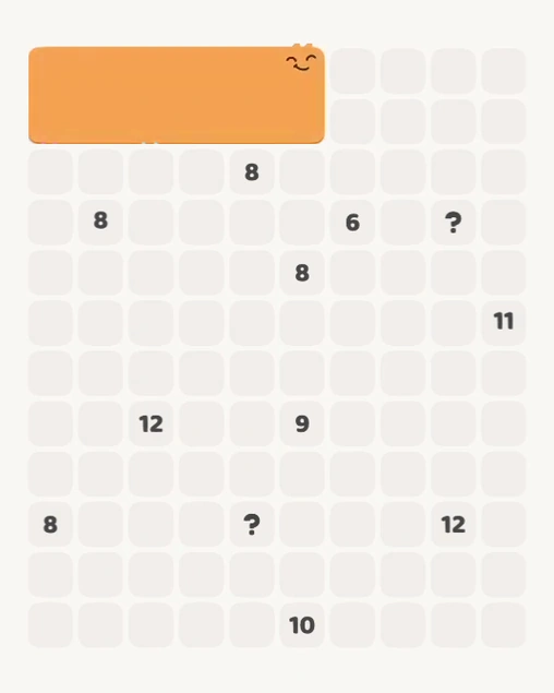 MeowBlock Level 150 after step 1, placing the 12-cell rectangular block at the upper center
