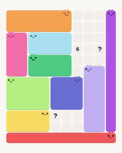 MeowBlock Level 150 after step 10, placing the 8-cell rectangular block at the middle center