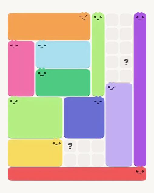 MeowBlock Level 150 after step 11, placing the 6-cell vertical block at the upper-right area