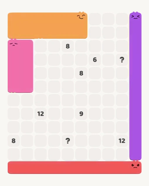 MeowBlock Level 150 after step 4, placing the 8-cell rectangular block at the middle-left area