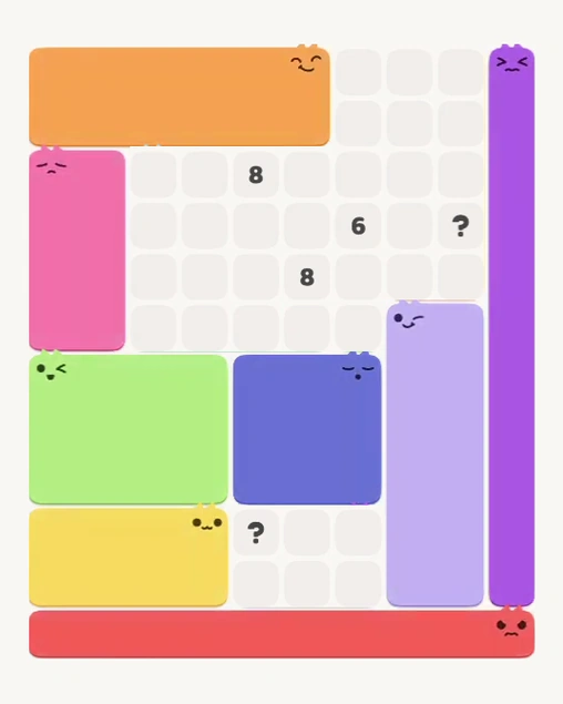 MeowBlock Level 150 after step 8, placing the 12-cell rectangular block at the lower-right area