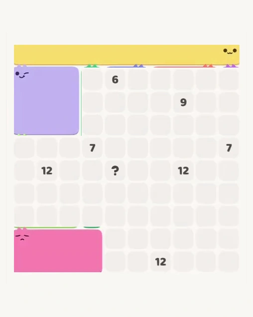 MeowBlock Level 155 after step 3, placing the 8-cell rectangular block at the lower-left area