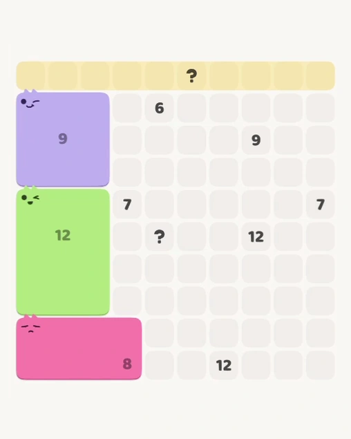 MeowBlock Level 155 after step 4, placing the 12-cell rectangular block at the middle-left area