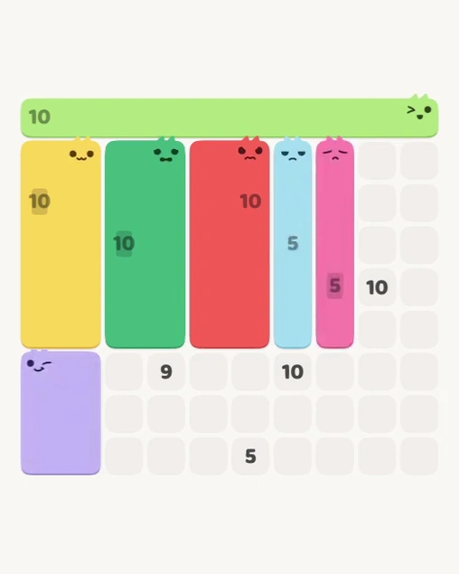MeowBlock Level 156 after step 7, placing the 6-cell rectangular block at the lower-left area