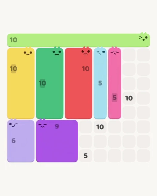 MeowBlock Level 156 after step 8, placing the 9-cell square block at the lower center