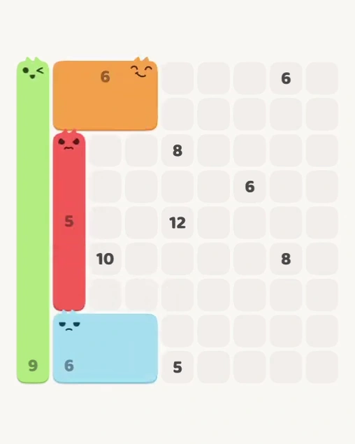 MeowBlock Level 157 after step 4, placing the 6-cell rectangular block at the lower-left area