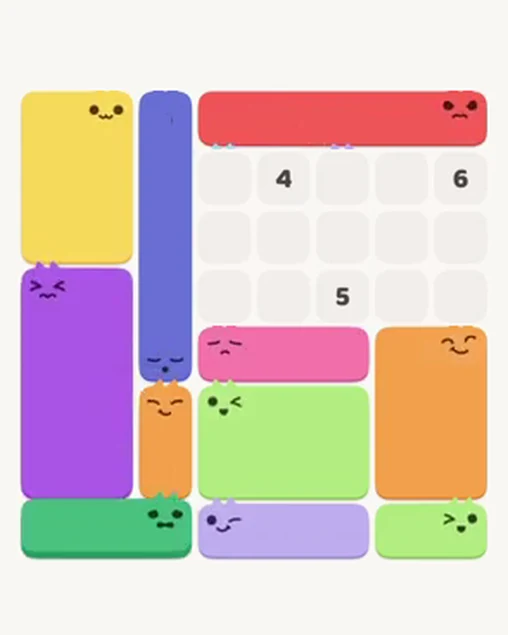MeowBlock Level 16 after step 11, placing the 5-cell horizontal block at the upper-right area