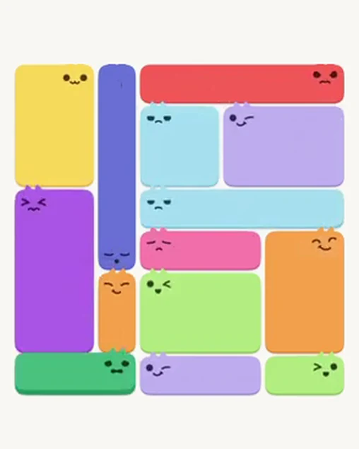 MeowBlock Level 16 after step 14, placing the 5-cell horizontal block at the middle-right area