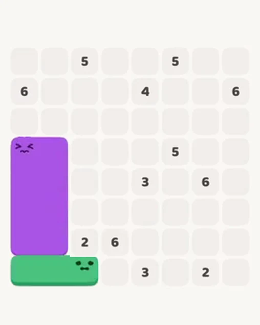 MeowBlock Level 16 after step 2, placing the 3-cell horizontal block at the lower-left area