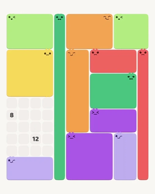 MeowBlock Level 160 after step 13, placing the 14-cell vertical block at the middle center