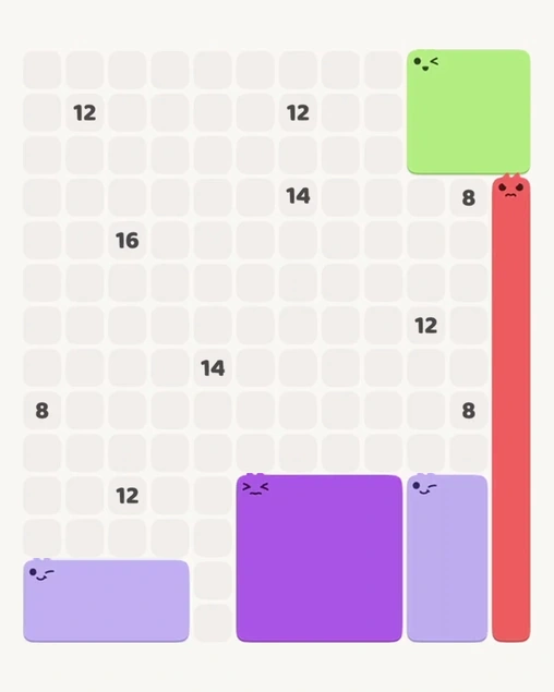 MeowBlock Level 160 after step 5, placing the 9-cell square block at the upper-right area