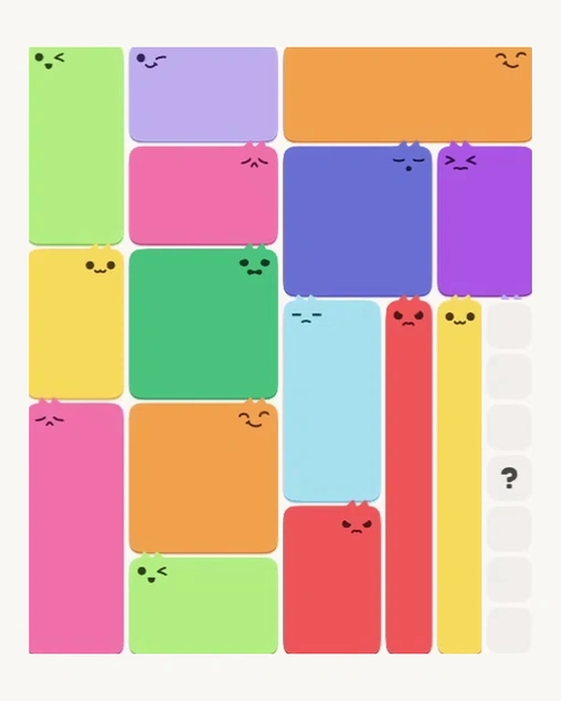 MeowBlock Level 162 after step 15, placing the 6-cell rectangular block at the lower center