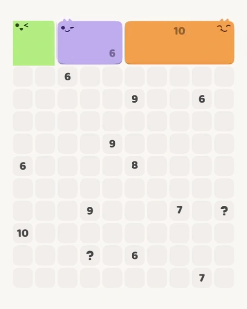 MeowBlock Level 162 after step 3, placing the 4-cell square block at the upper-left area