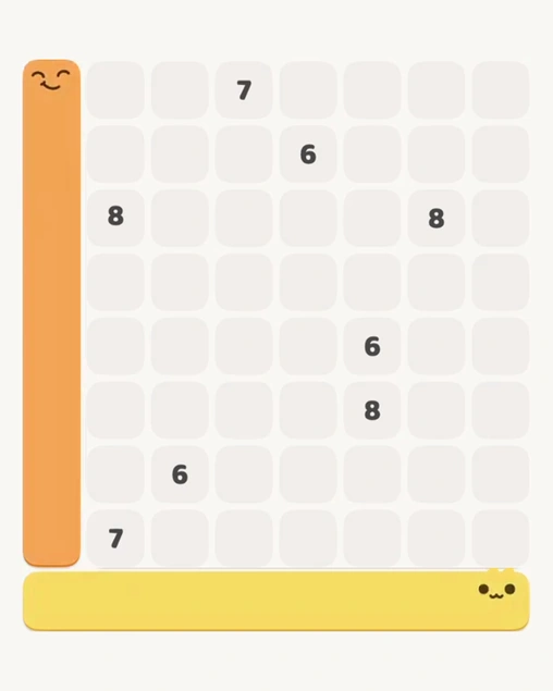 MeowBlock Level 163 after step 2, placing the 8-cell horizontal block at the lower center