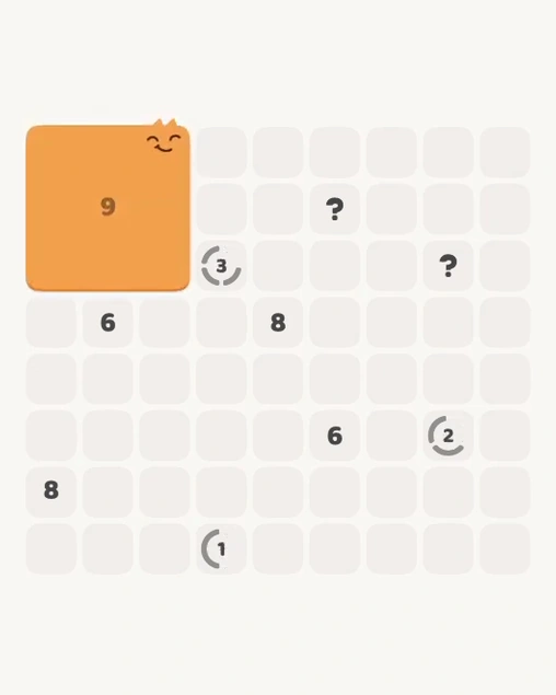 MeowBlock Level 166 after step 1, placing the 9-cell square block at the upper-left area