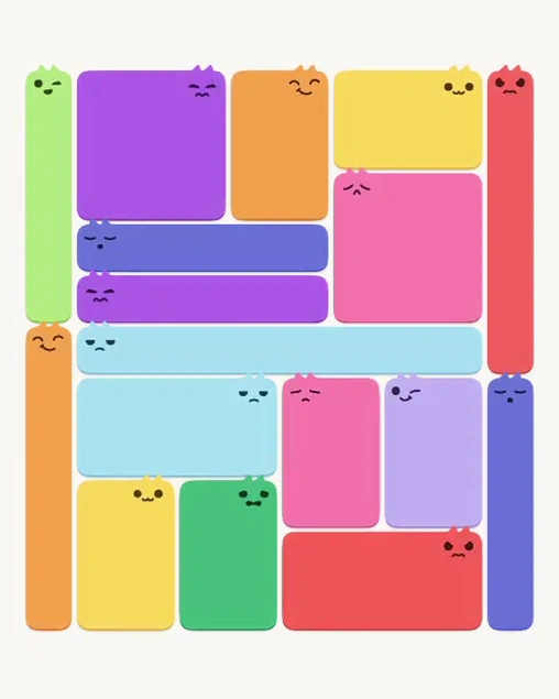 MeowBlock Level 167 after step 17, placing the 6-cell rectangular block at the upper center