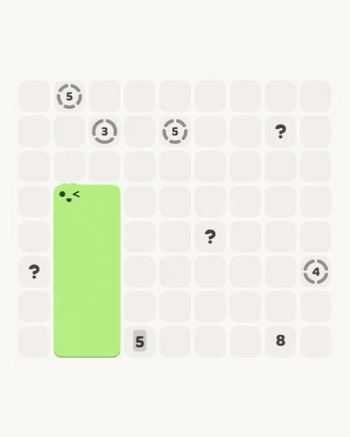 MeowBlock Level 172 after step 1, placing the 10-cell rectangular block at the lower-left area