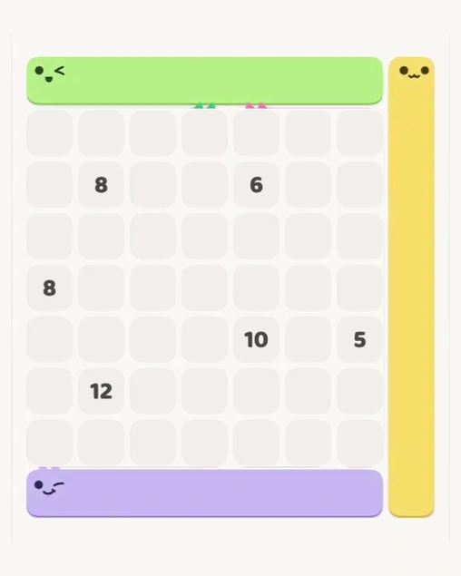 MeowBlock Level 173 after step 3, placing the 8-cell horizontal block at the upper center