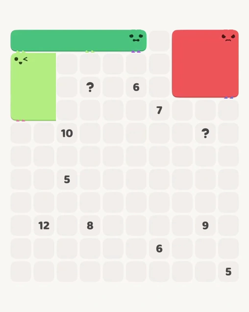 MeowBlock Level 174 after step 3, placing the 9-cell square block at the upper-right area