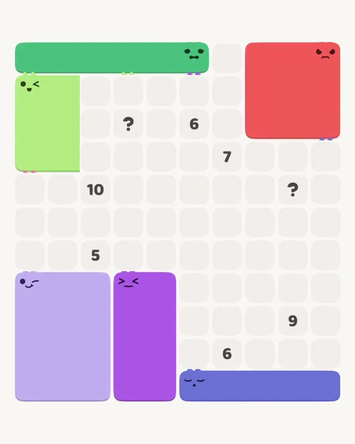 MeowBlock Level 174 after step 6, placing the 5-cell horizontal block at the lower-right area