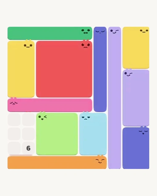 MeowBlock Level 175 after step 12, placing the 9-cell square block at the lower center