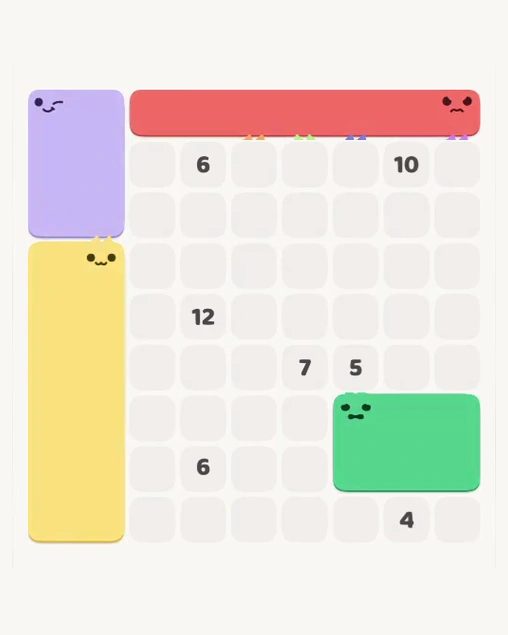 MeowBlock Level 176 after step 4, placing the 6-cell rectangular block at the lower-right area