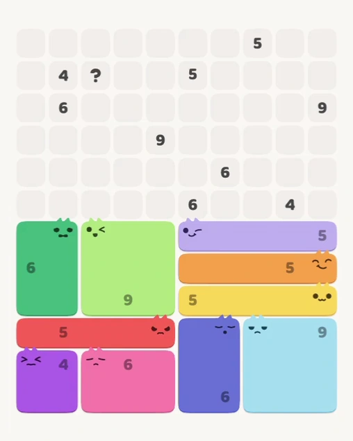 MeowBlock Level 177 after step 10, placing the 4-cell square block at the lower-left area