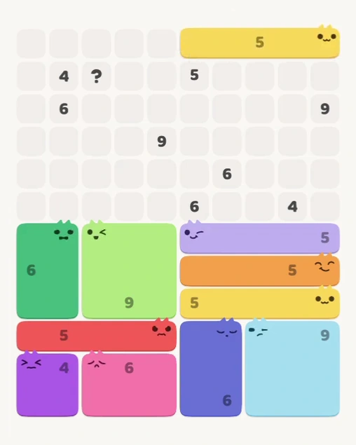MeowBlock Level 177 after step 11, placing the 5-cell horizontal block at the upper-right area