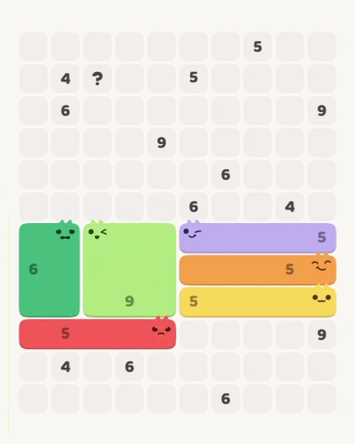 MeowBlock Level 177 after step 6, placing the 5-cell horizontal block at the lower-left area