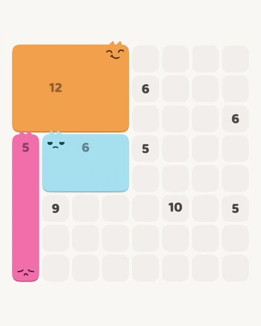 MeowBlock Level 178 after step 3, placing the 6-cell rectangular block at the middle center