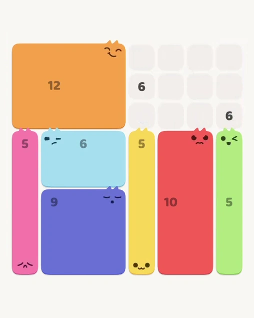 MeowBlock Level 178 after step 7, placing the 10-cell rectangular block at the lower-right area