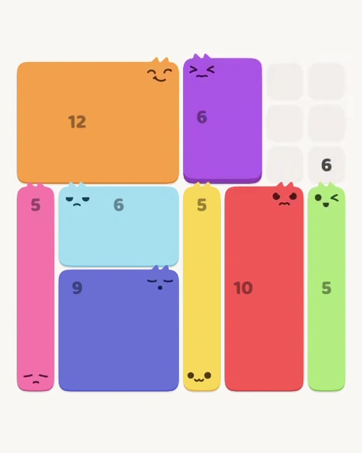 MeowBlock Level 178 after step 8, placing the 6-cell rectangular block at the upper-right area