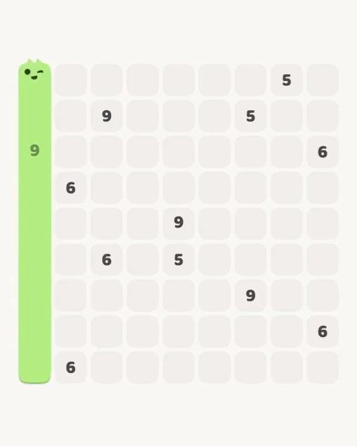MeowBlock Level 179 after step 1, placing the 7-cell vertical block at the middle-left area