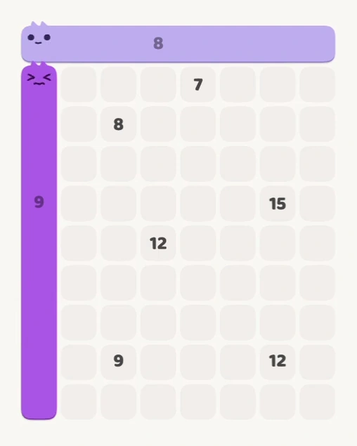 MeowBlock Level 180 after step 2, placing the 9-cell vertical block at the middle-left area