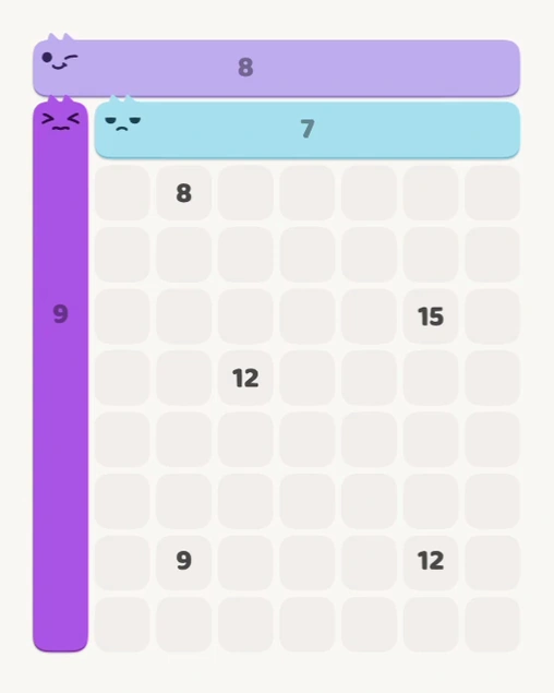MeowBlock Level 180 after step 3, placing the 7-cell horizontal block at the upper center