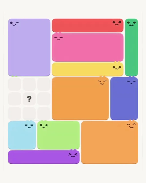 MeowBlock Level 184 after step 11, placing the 12-cell rectangular block at the middle center
