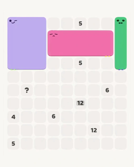 MeowBlock Level 184 after step 3, placing the 5-cell horizontal block at the upper-right area