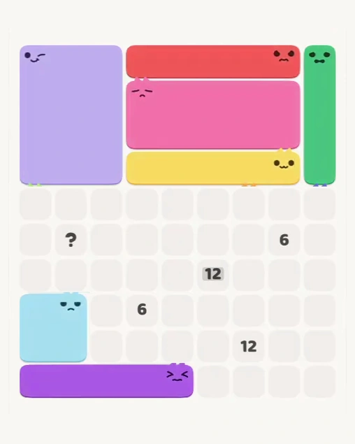 MeowBlock Level 184 after step 7, placing the 4-cell square block at the lower-left area