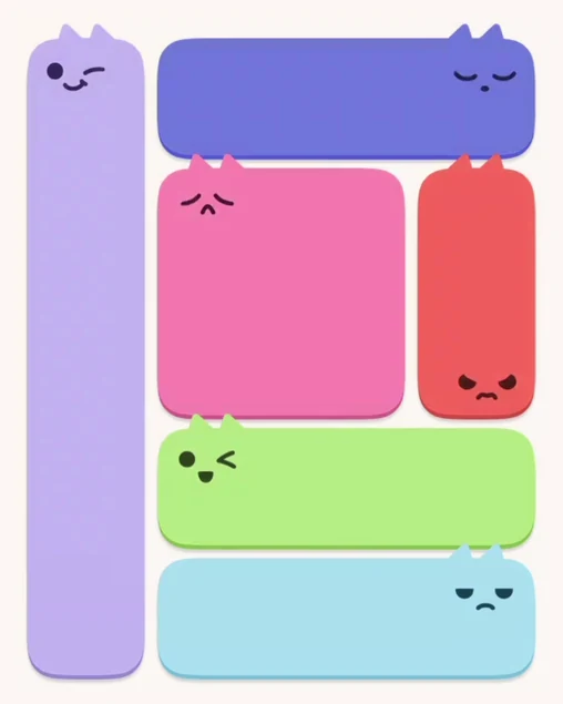 MeowBlock Level 2 after step 6, placing the 2-cell vertical block at the middle-right area