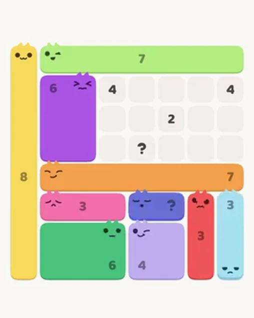 MeowBlock Level 20 after step 10, placing the 2-cell horizontal block at the lower-right area