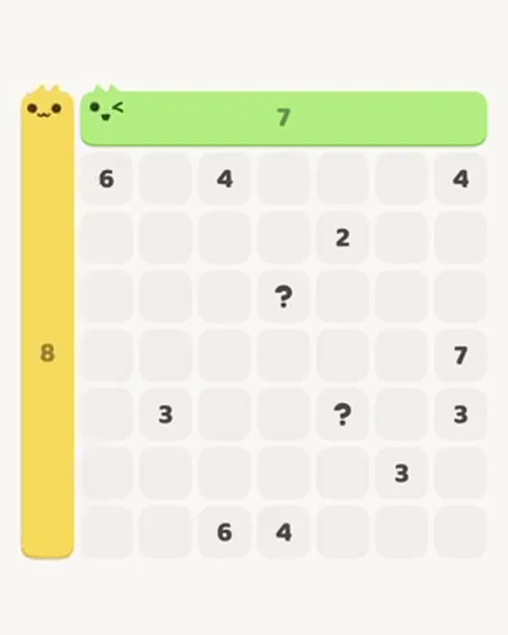 MeowBlock Level 20 after step 2, placing the 8-cell vertical block at the middle-left area
