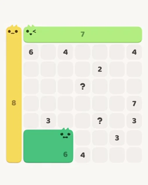 MeowBlock Level 20 after step 3, placing the 6-cell rectangular block at the lower center