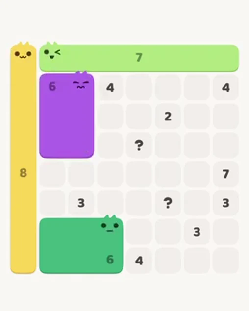MeowBlock Level 20 after step 4, placing the 6-cell rectangular block at the middle-left area