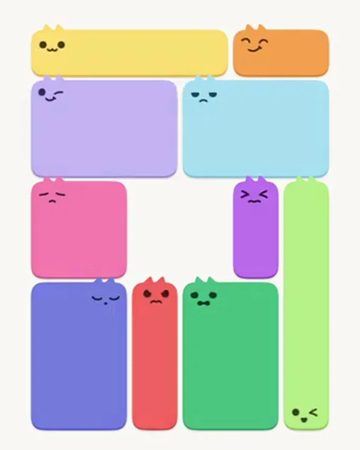 MeowBlock Level 23 after step 10, placing the 6-cell rectangular block at the upper-left area