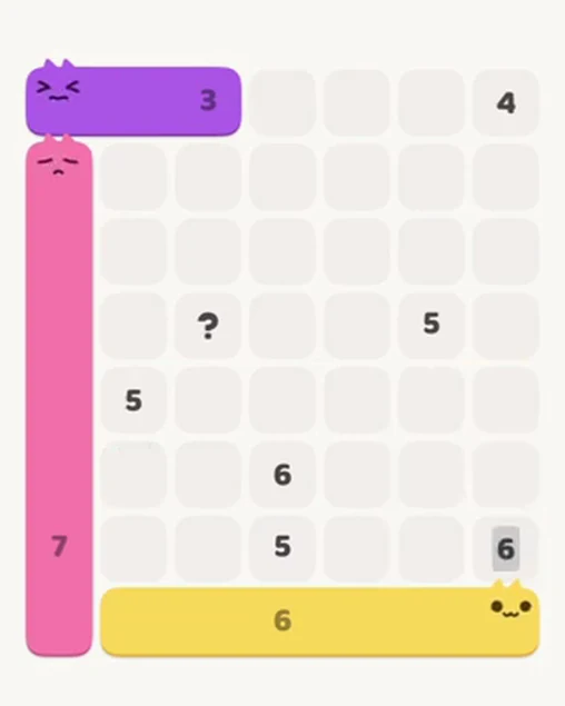MeowBlock Level 28 after step 3, placing the 3-cell horizontal block at the upper-left area