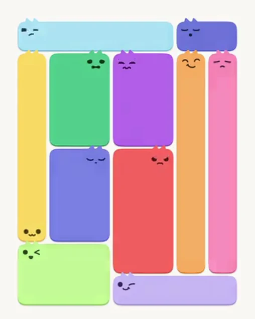 MeowBlock Level 29 after step 11, placing the 6-cell rectangular block at the lower center