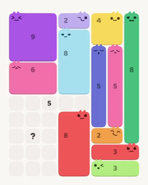 MeowBlock Level 30 after step 12, placing the 6-cell rectangular block at the middle-left area
