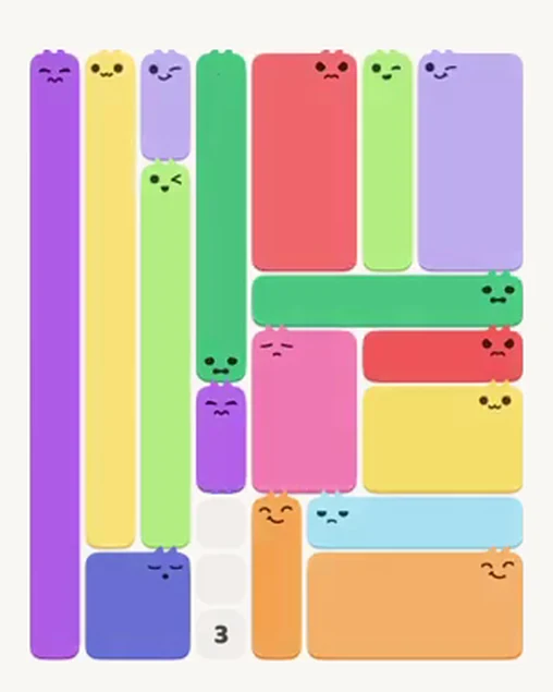 MeowBlock Level 32 after step 17, placing the 4-cell square block at the lower-left area