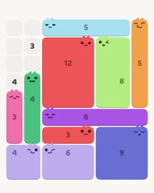MeowBlock Level 35 after step 11, placing the 3-cell vertical block at the lower-left area