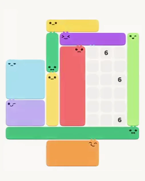 MeowBlock Level 37 after step 10, placing the 12-cell rectangular block at the middle center